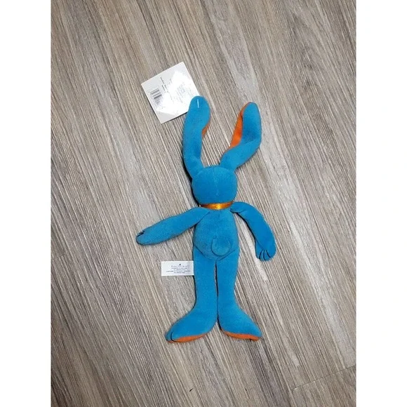 Vtg Papel Giftware Poseable Blue Bunny NWT - Picture 2 of 4